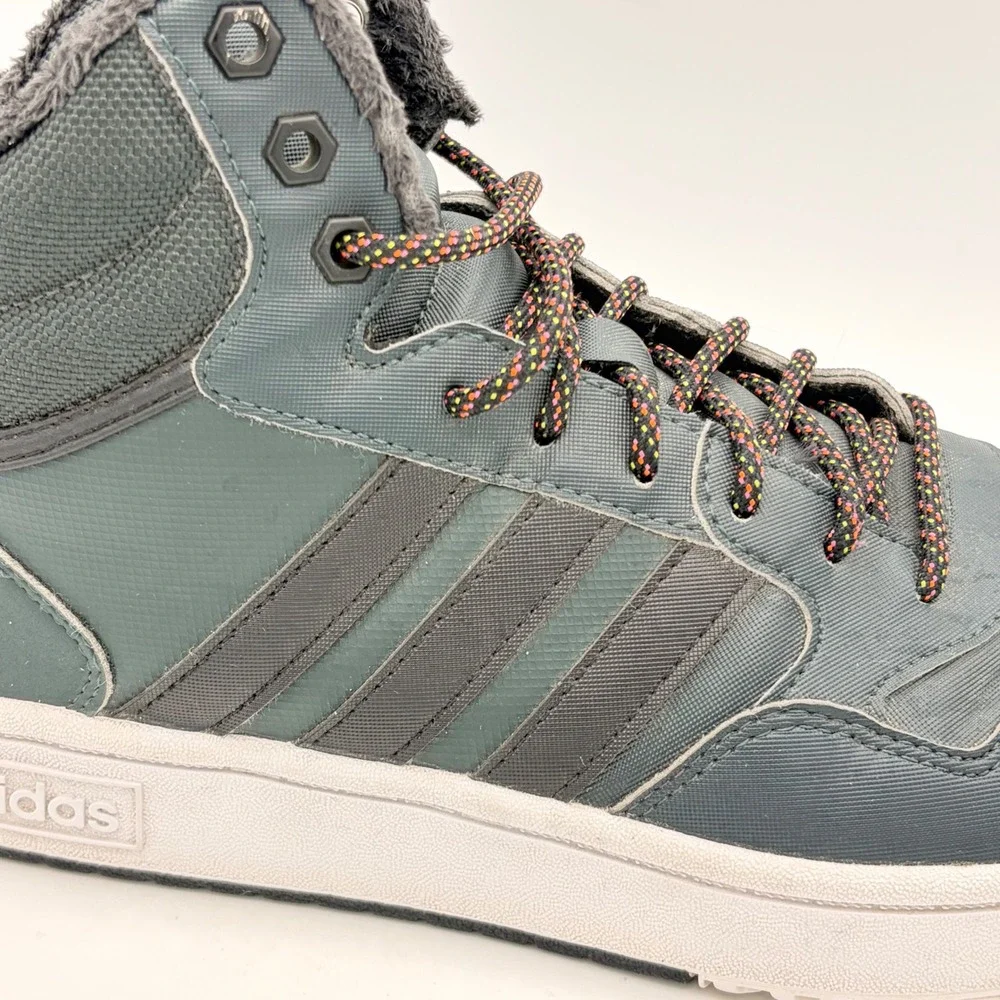 Adidas Hoops 3.0 Mid Winter Mens Grey High Top Sneakers Size 9
